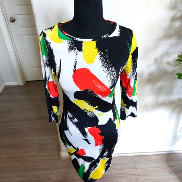 AUDITIONS Women's Multicolor Mini Bodycone Dress Size Large - Picture 10 of 15